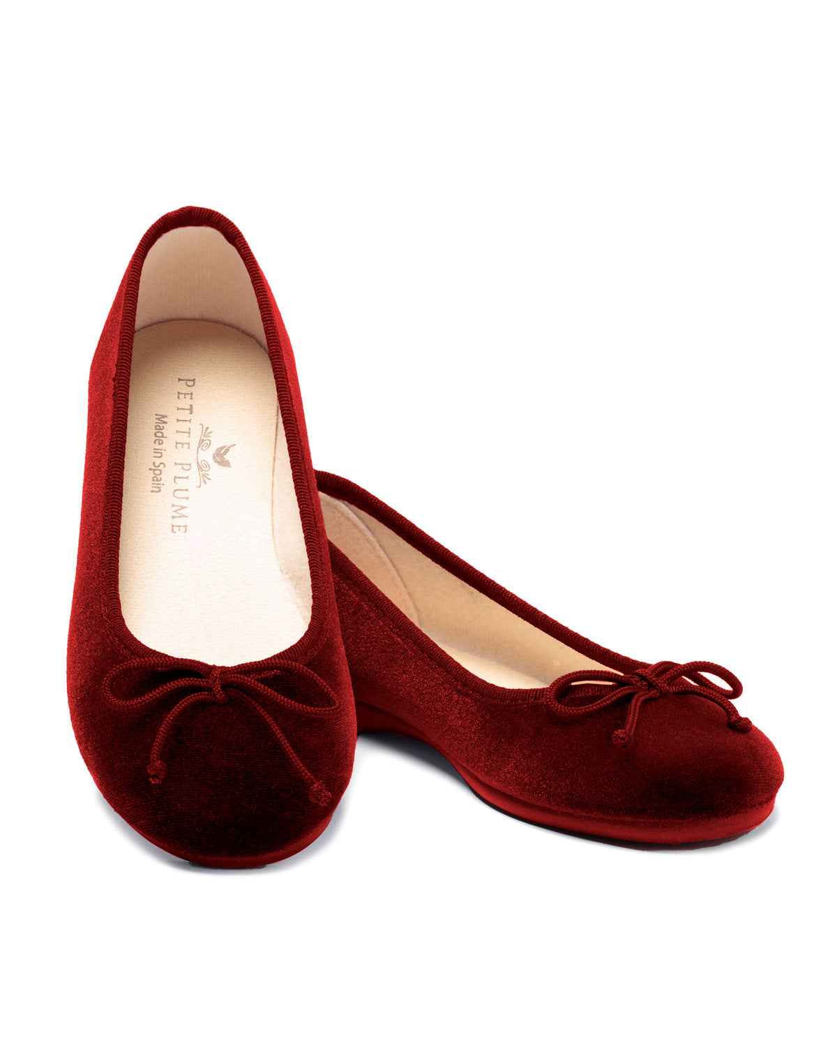 The Juliette Ballet Slipper in Bordeaux Velvet