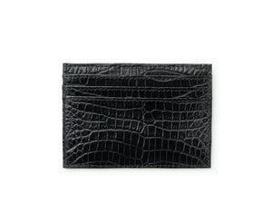 Slim Credit Card Case No. 204 in Crocodile Leather