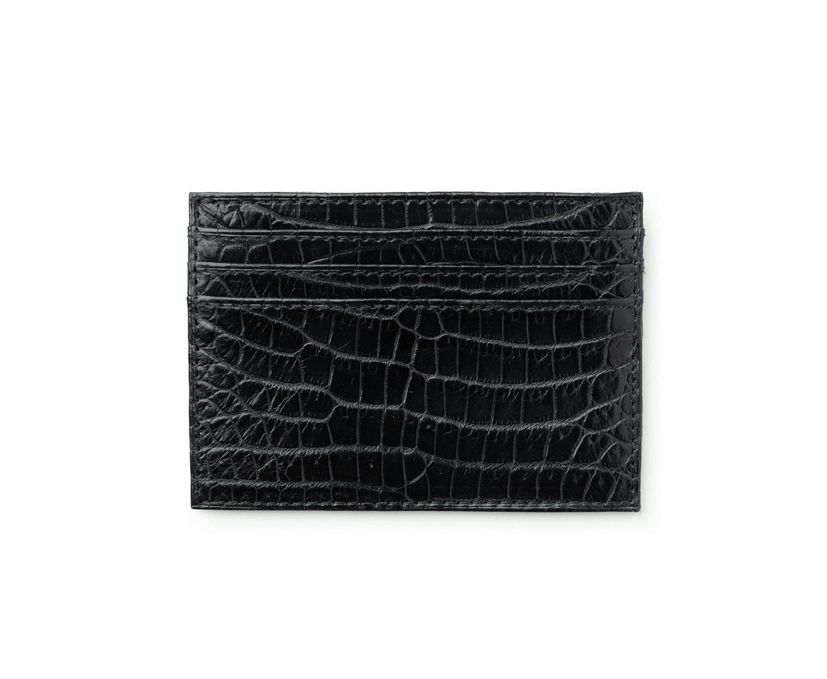 Slim Credit Card Case No. 204 in Crocodile Leather