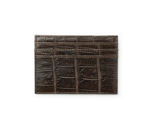 Slim Credit Card Case No. 204 in Crocodile Leather