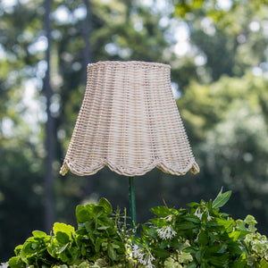 Scalloped Lampshade in Rattan