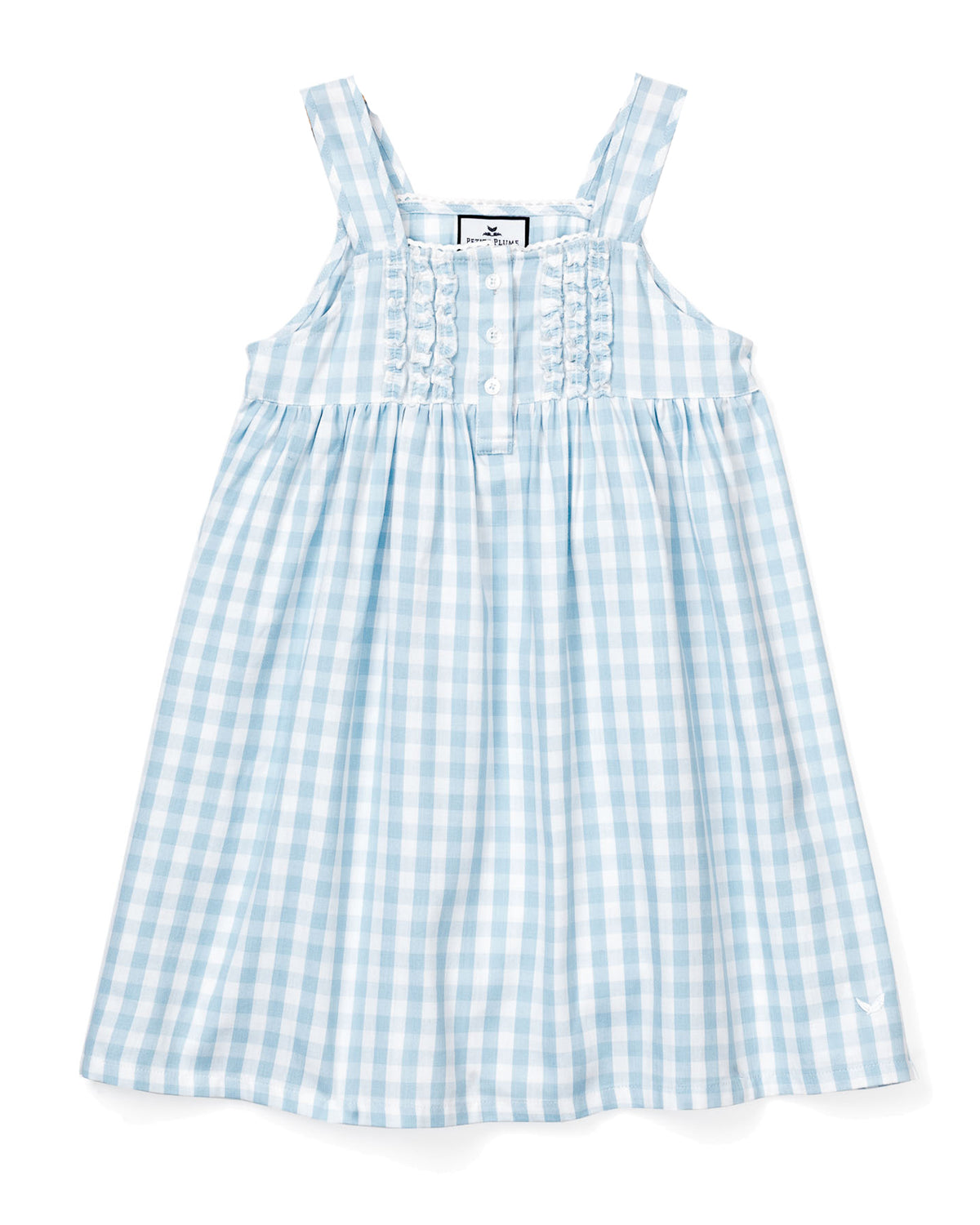 Light Blue Gingham Charlotte Nightgown