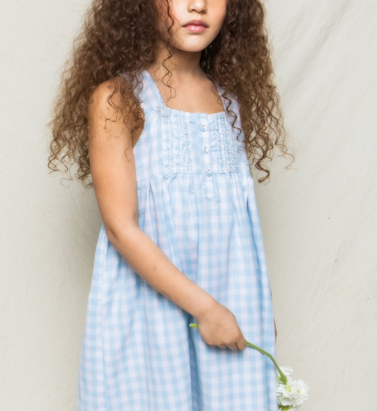 Light Blue Gingham Charlotte Nightgown