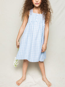 Light Blue Gingham Charlotte Nightgown