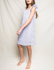 Navy French Ticking Isabelle Nightgown