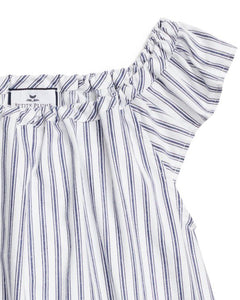 Navy French Ticking Isabelle Nightgown