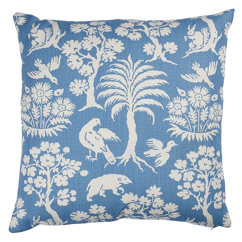 Woodland Silhouette 20" Pillow in Blue