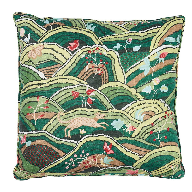 Rolling Hills 18" Pillow in Green