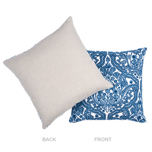 Claremont Crewel 22" Pillow in Delft