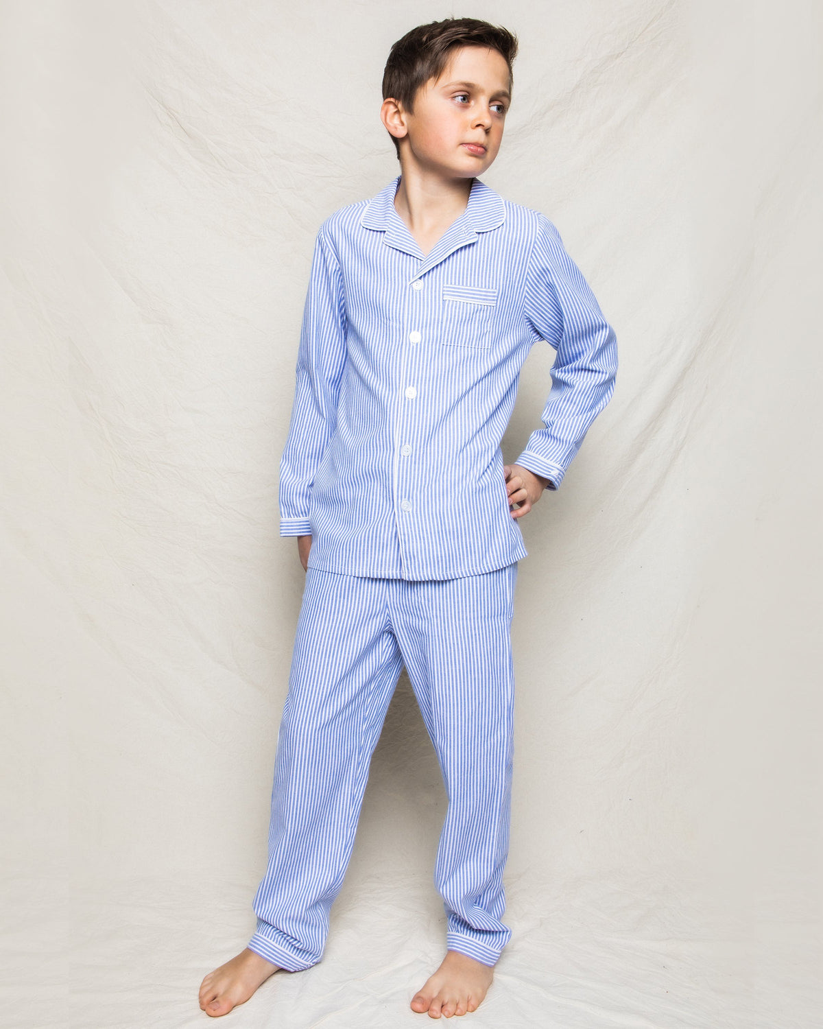 Children’s French Blue Seersucker Pajama Set