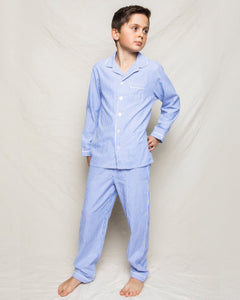 Children’s French Blue Seersucker Pajama Set