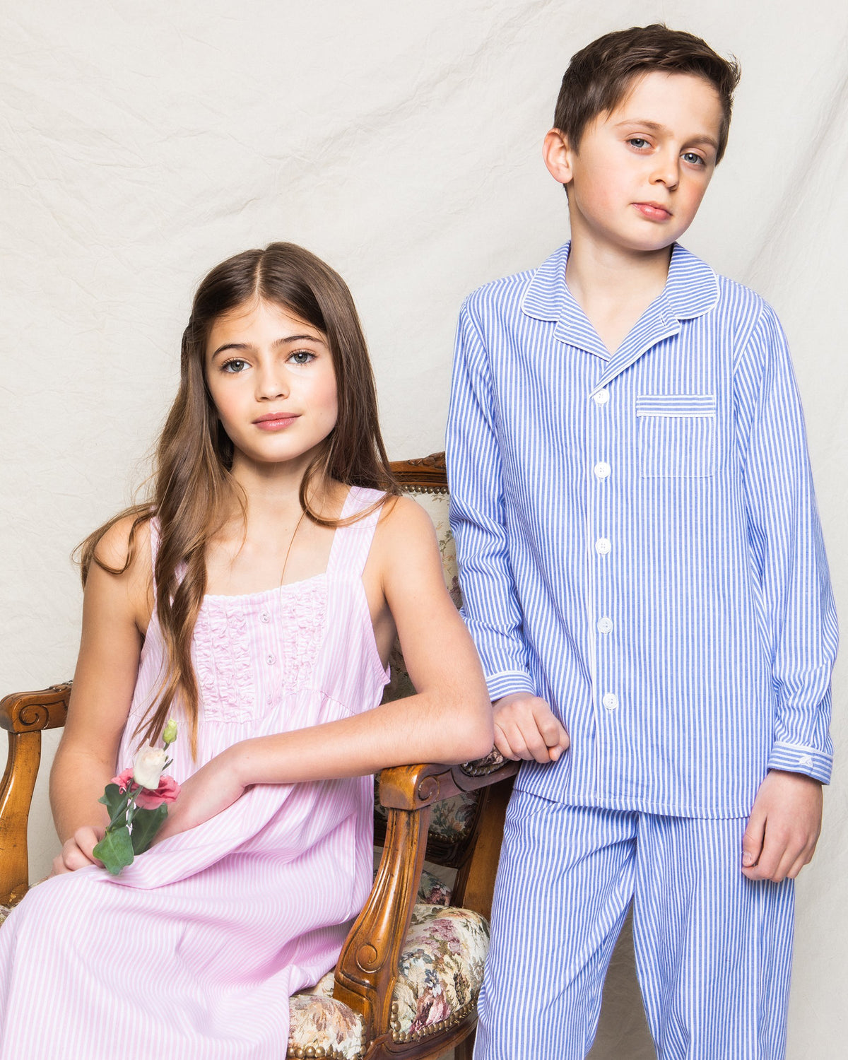 Children’s French Blue Seersucker Pajama Set