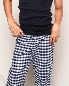 Children’s Navy Gingham Twill Pants