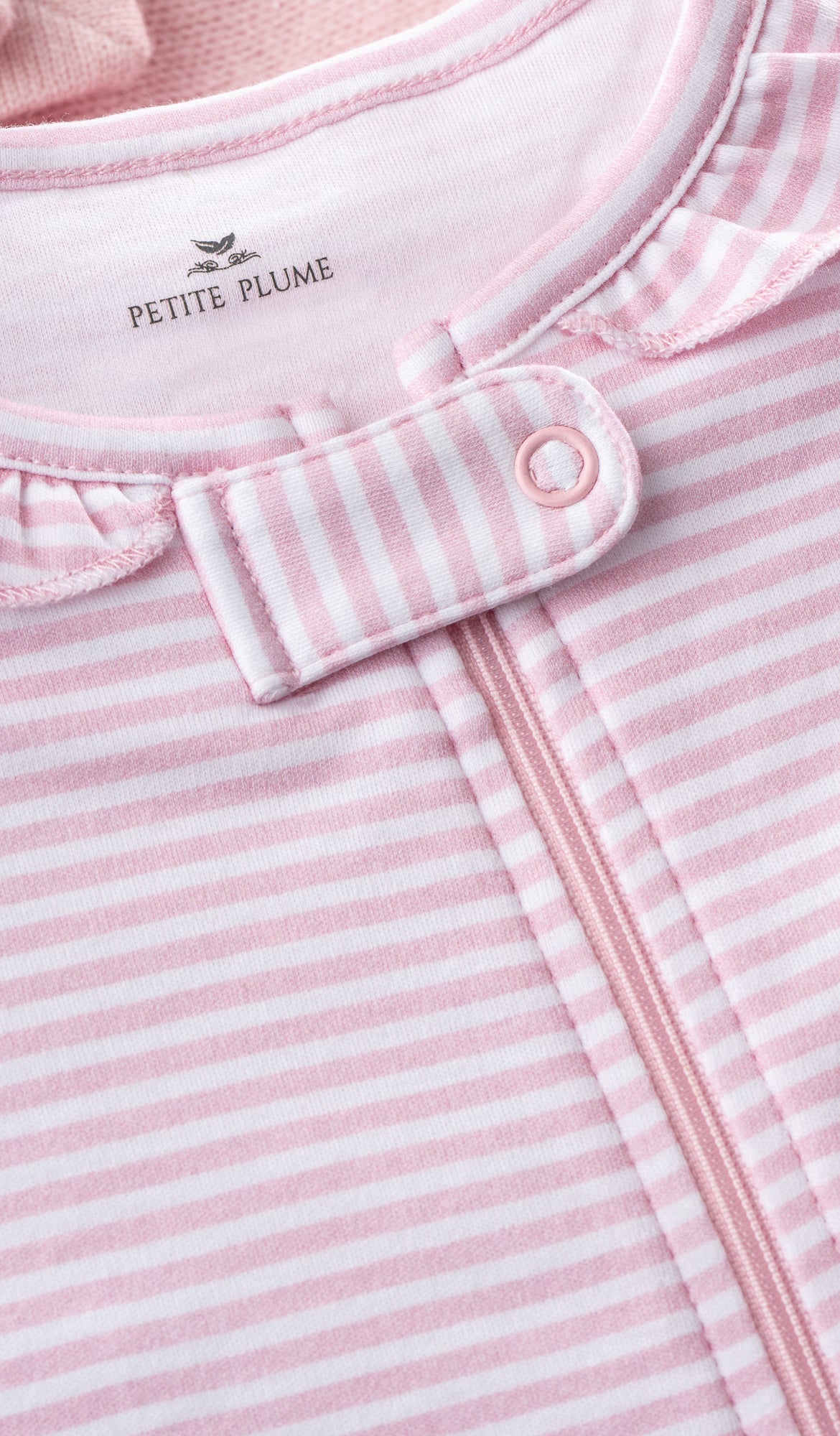 Children’s Pima Snug Fit Pink Stripes Romper