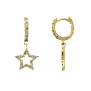 Star Charm Earrings, Pair