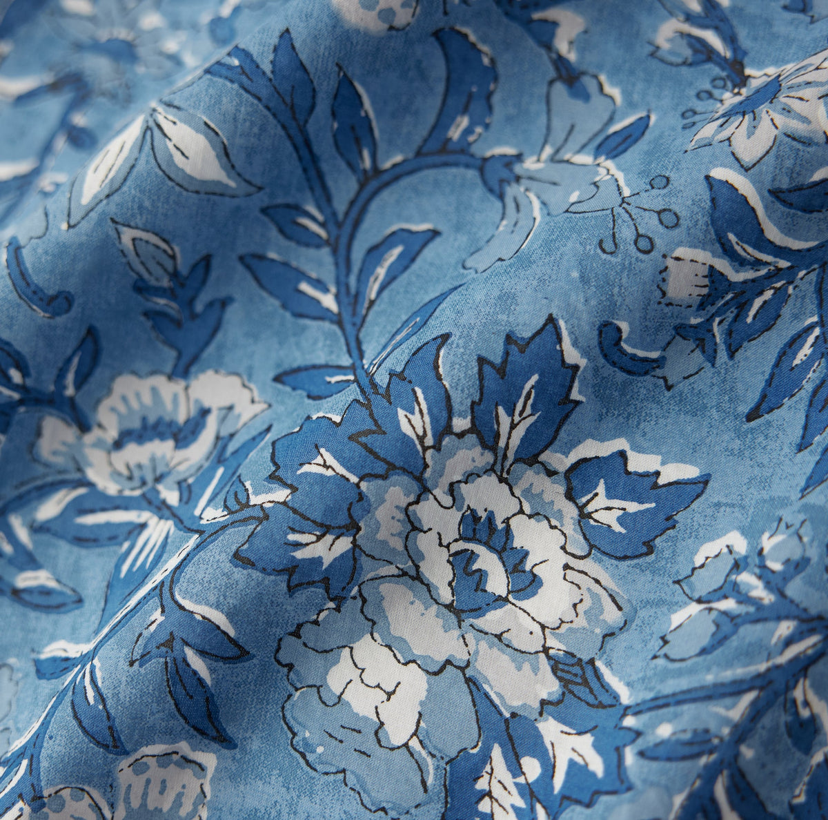 Tina Fluted Dress in Ultramarine Floral