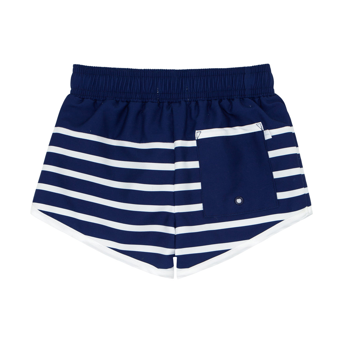 Boys Navy Breton Stripe Boardie