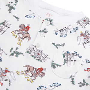 Children's Cowboy Pajamas in Cream