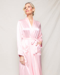 Women’s Pink Silk Long Robe