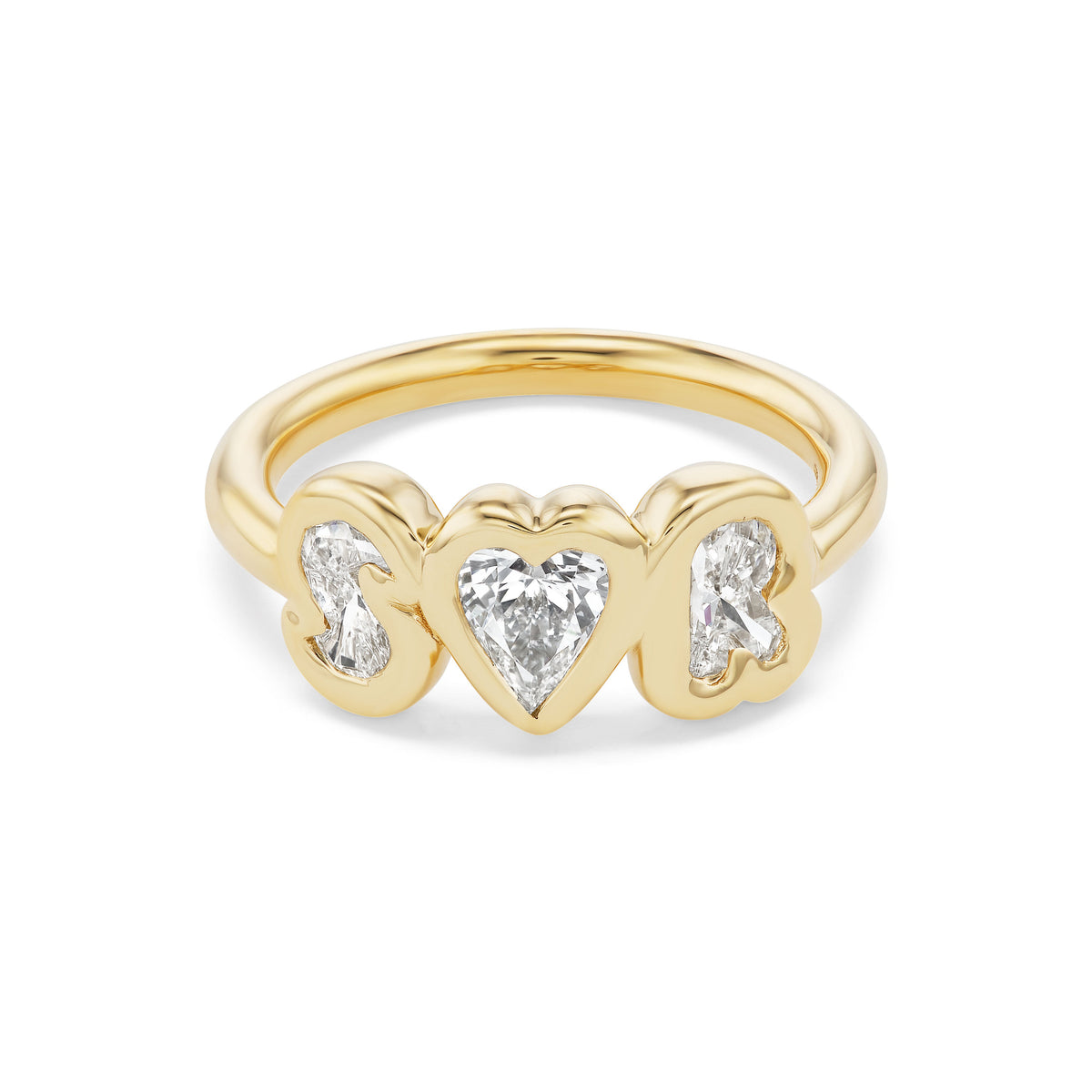 Bubble Bezel Diamond True Love Ring