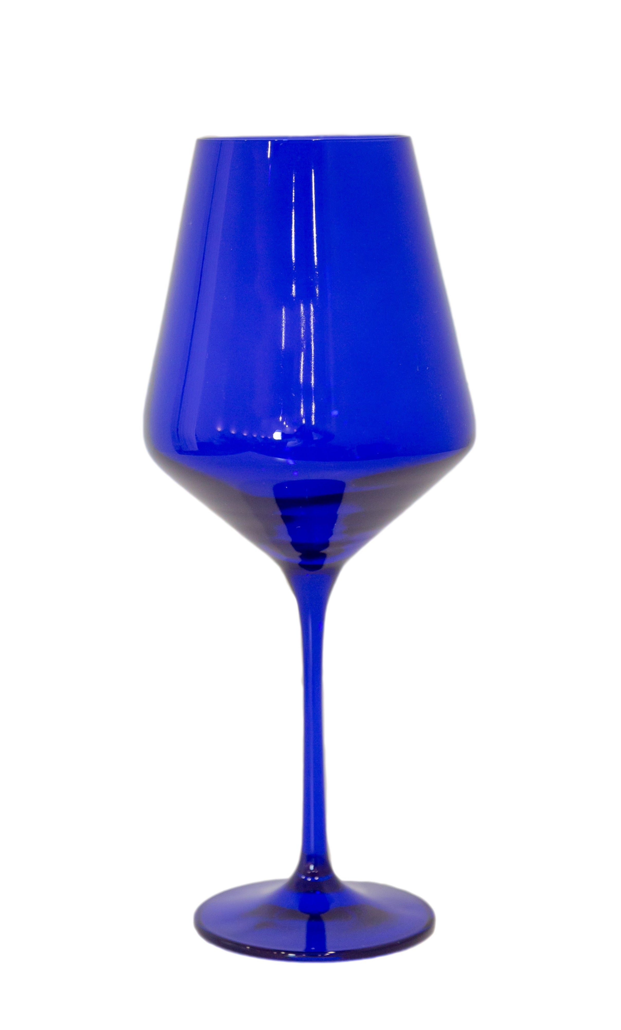 Wine Stemware, Set of 6 Royal Blue