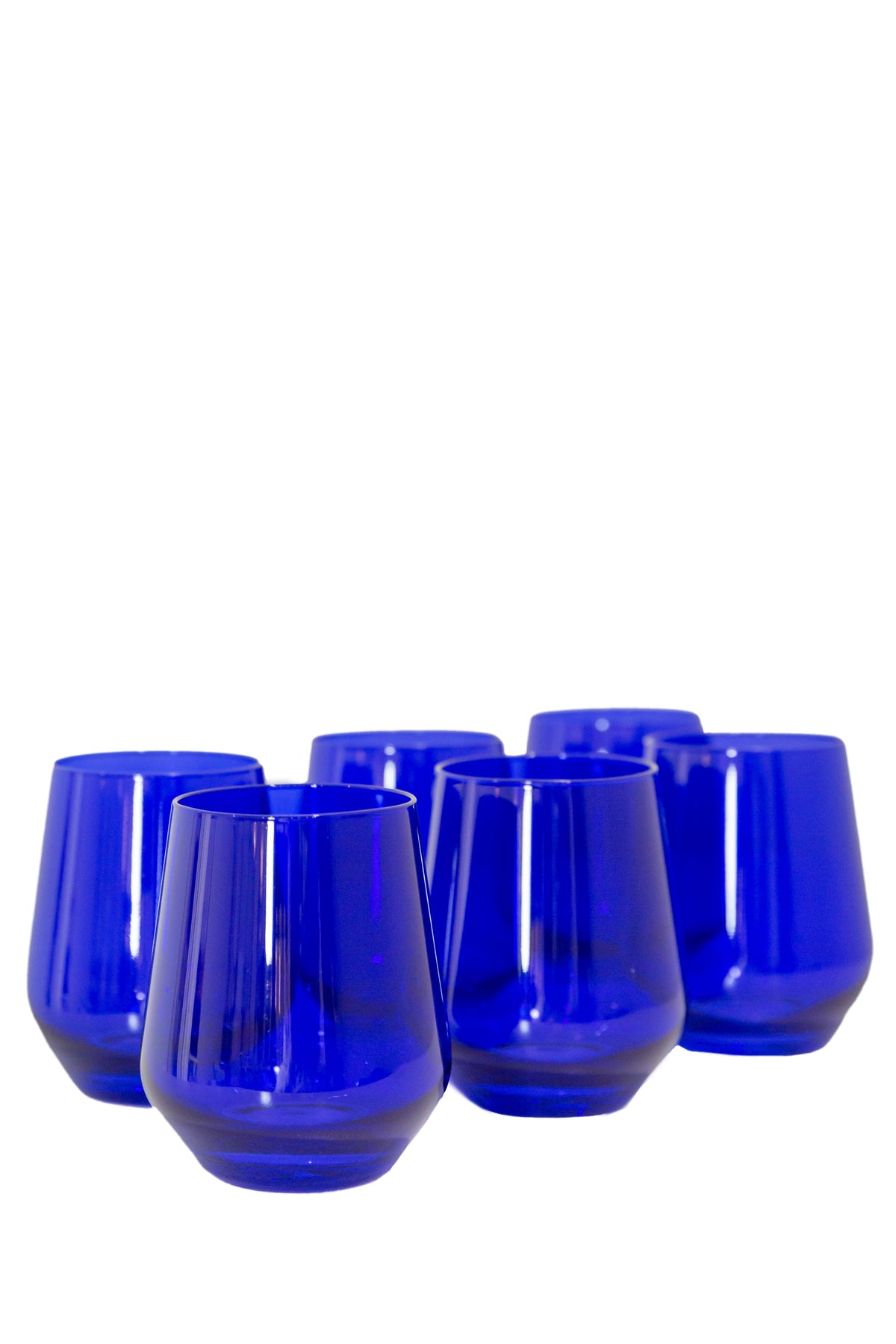 Wine Stemless, Set of 6 Royal Blue