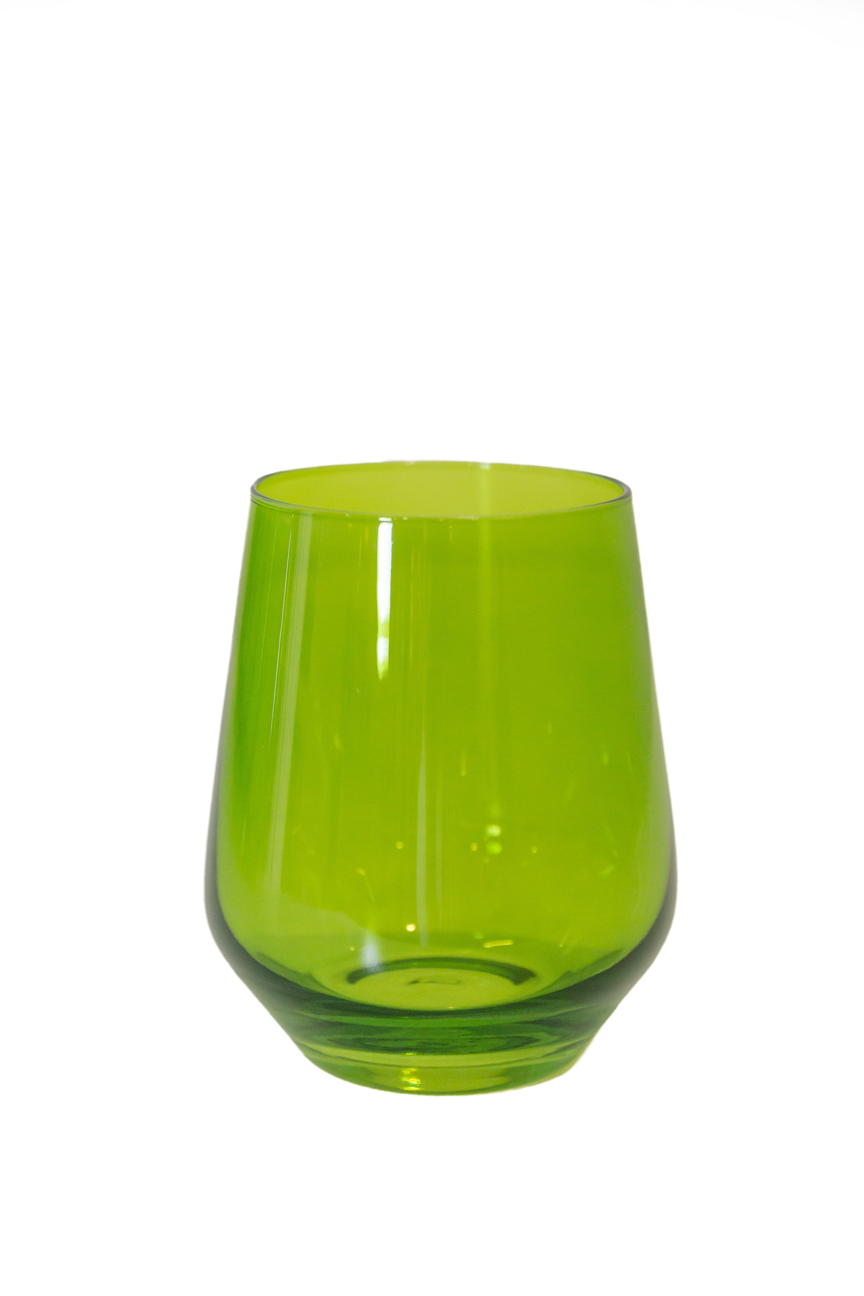 Wine Stemless, Set of 6 Forest Green