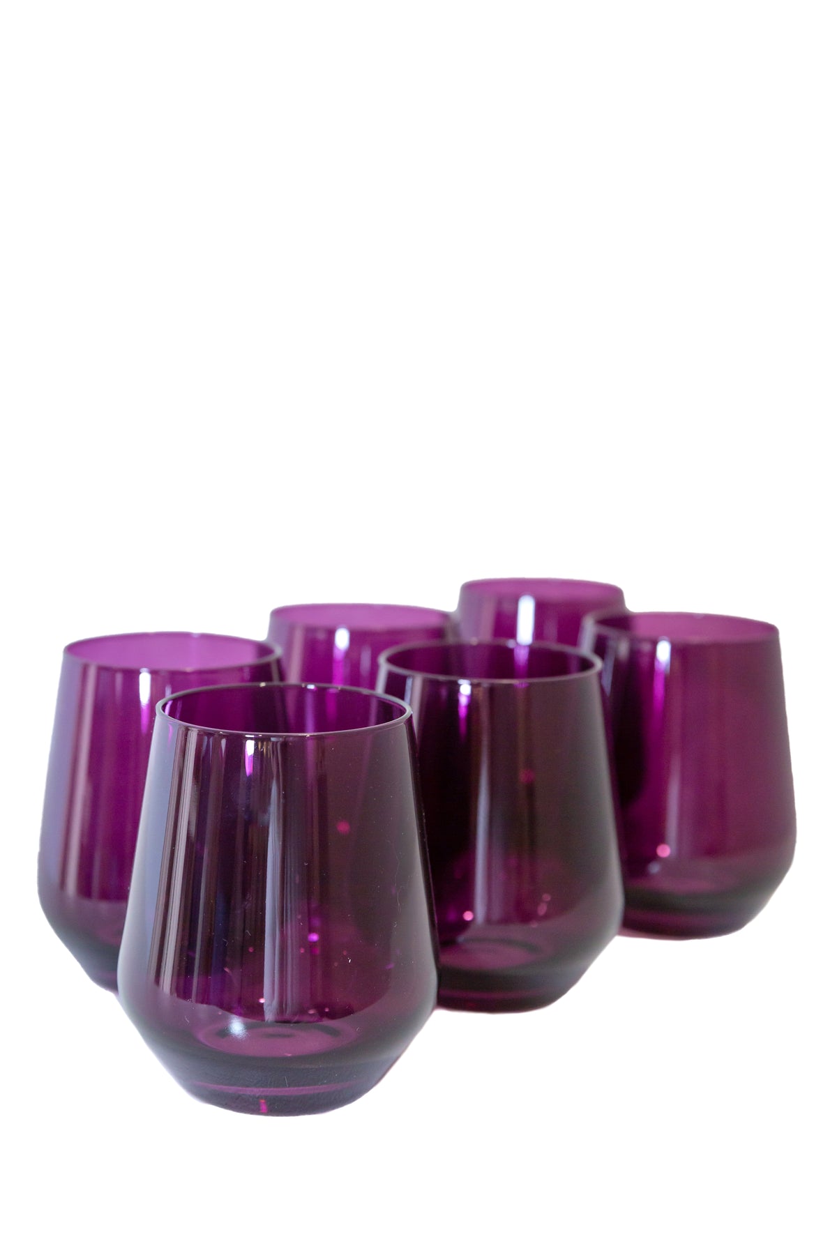 Wine Stemless, Set of 6 Amethyst