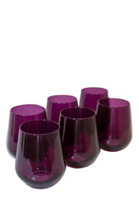 Wine Stemless, Set of 6 Amethyst