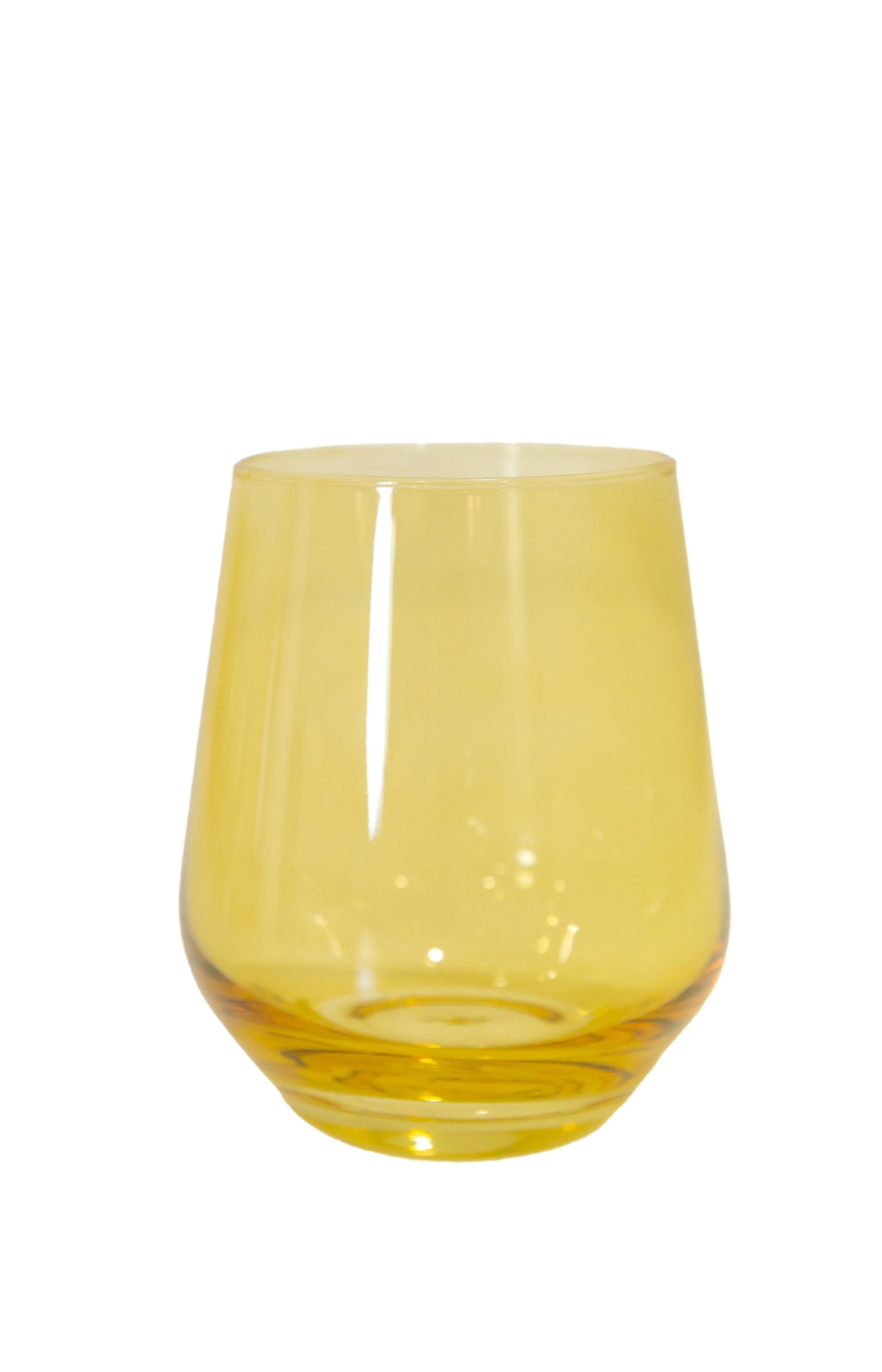 Wine Stemless, Set of 6 Yellow