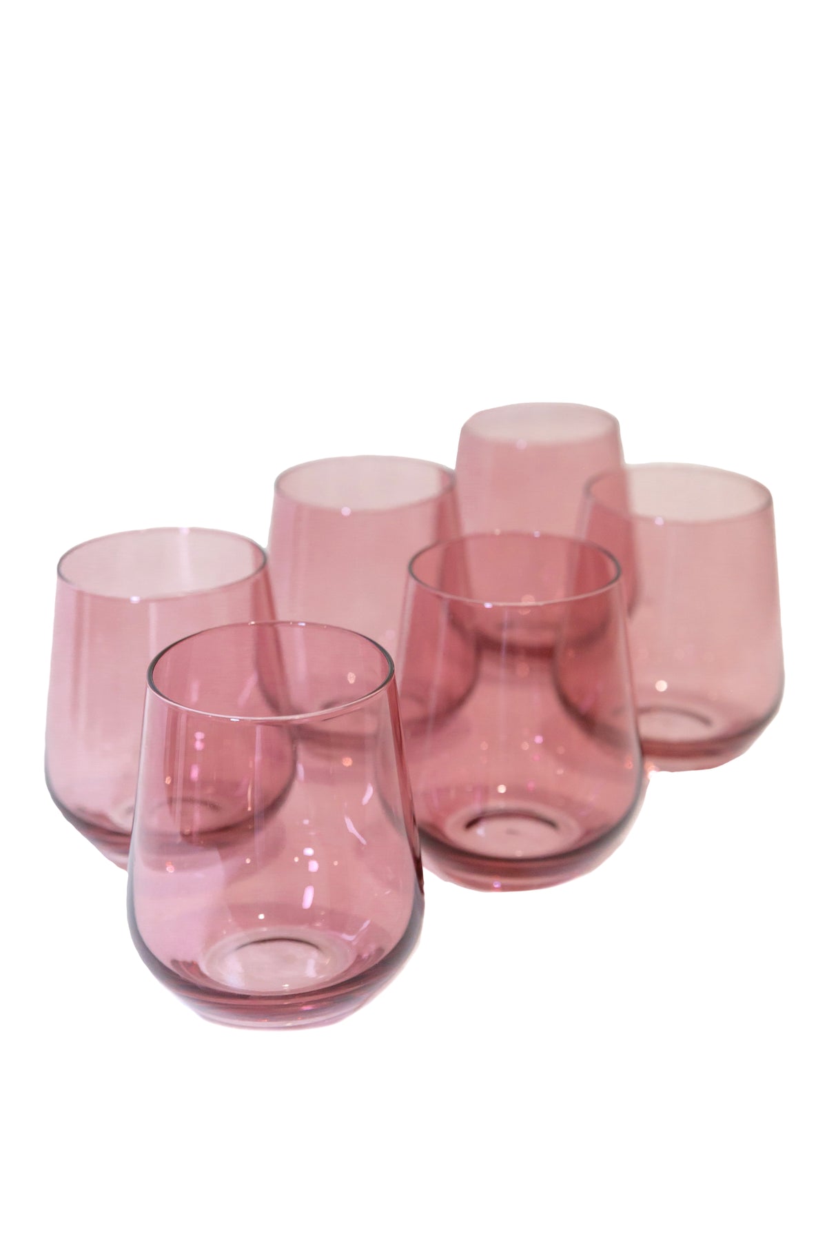 Wine Stemless, Set of 6 Rose