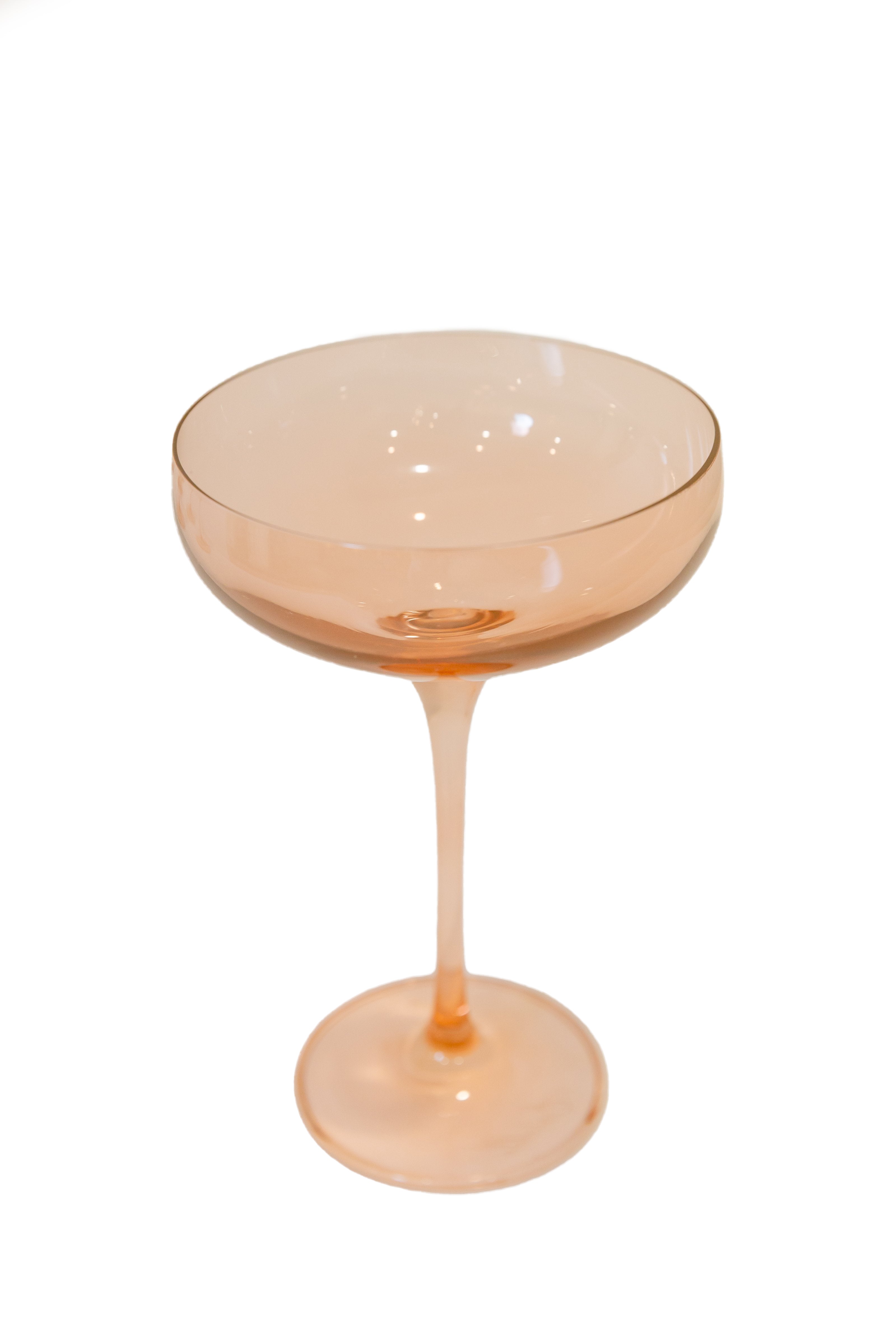 Champagne Coupe Stemware, Set of 6 Blush Pink