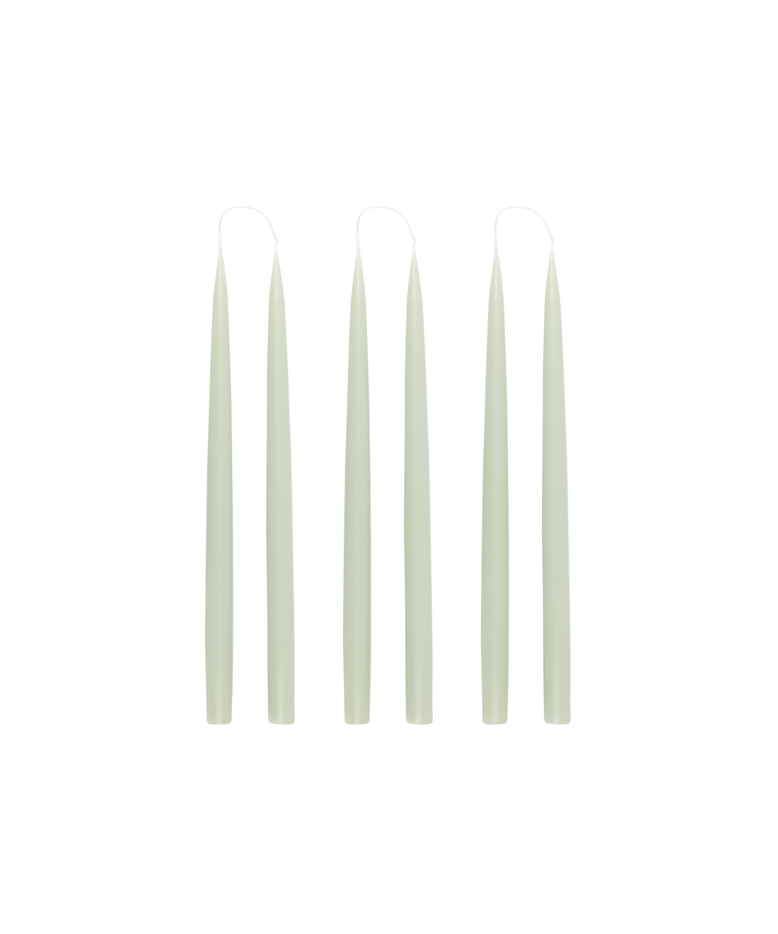 Rebecca Udall Set of 6 35cm Danish Taper Candles, Pale pastel sage green