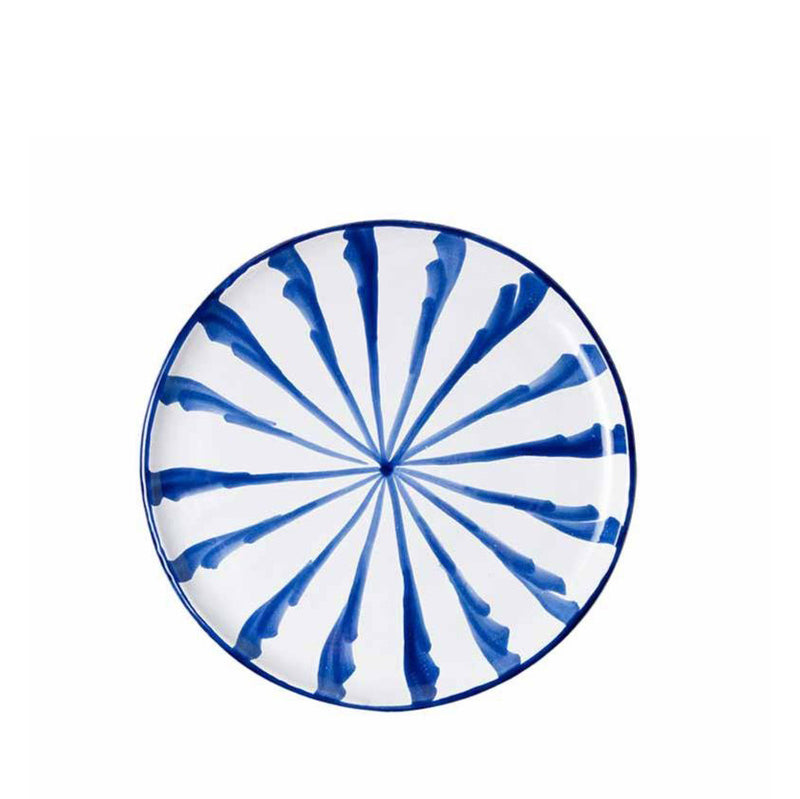 Casa Azul Salad Plate with Candy Cane Stripes