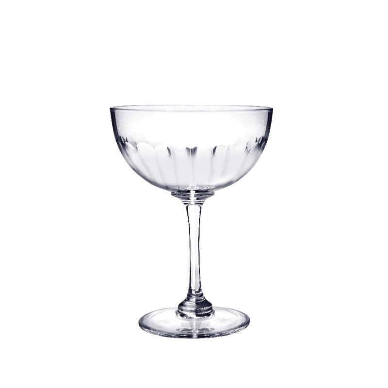 Crystal Champagne Saucers with Lens Design