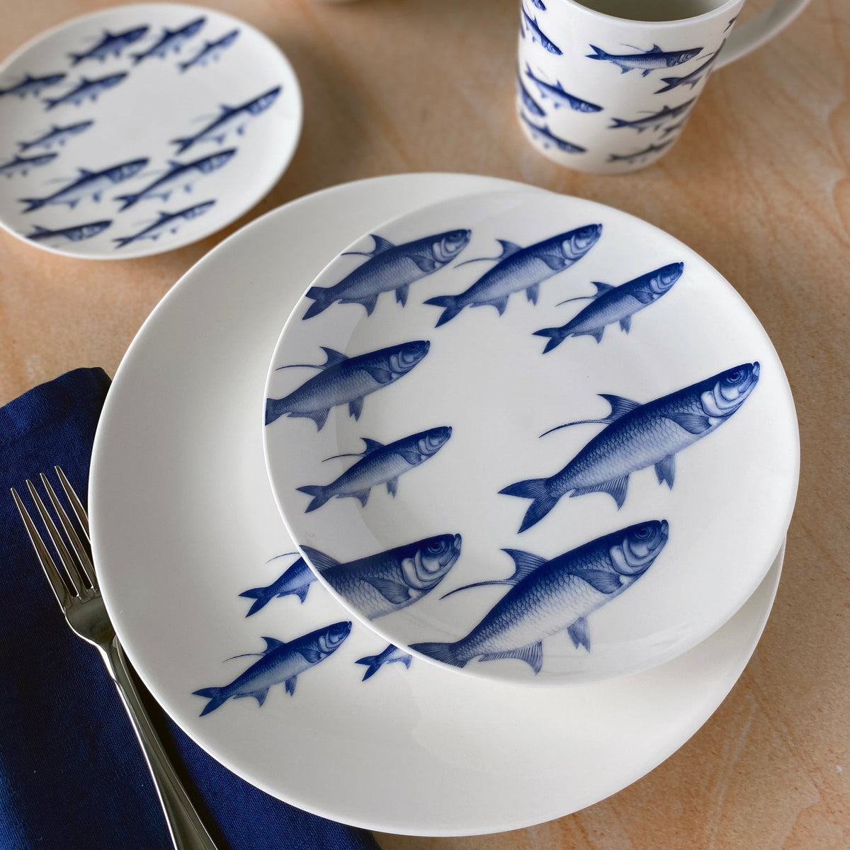 School of Fish Dinnerware Collection from Caskata