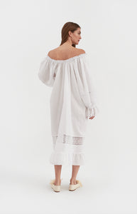 Paloma Linen Dress in White