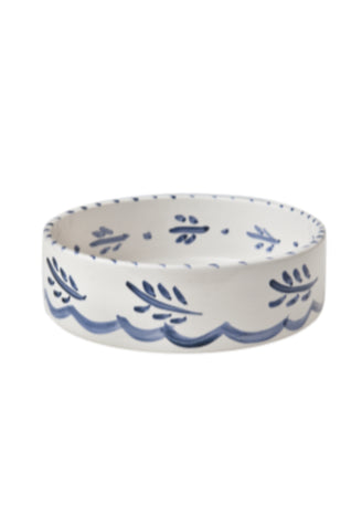 Blue and White Dog Bowl, Medium