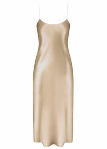 The Carolyn Slip Dress in Sand