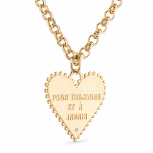 Pour Toujours Necklace in White Diamond