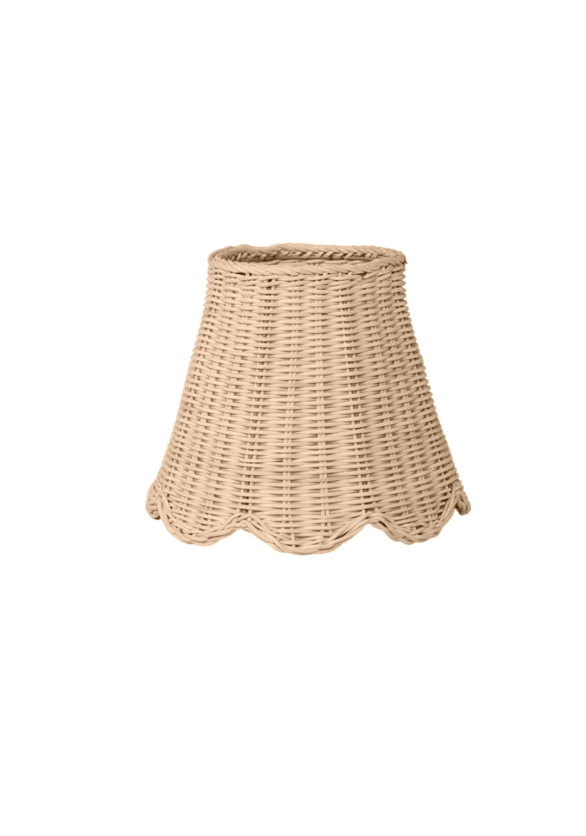 Scalloped Lampshade in Rattan