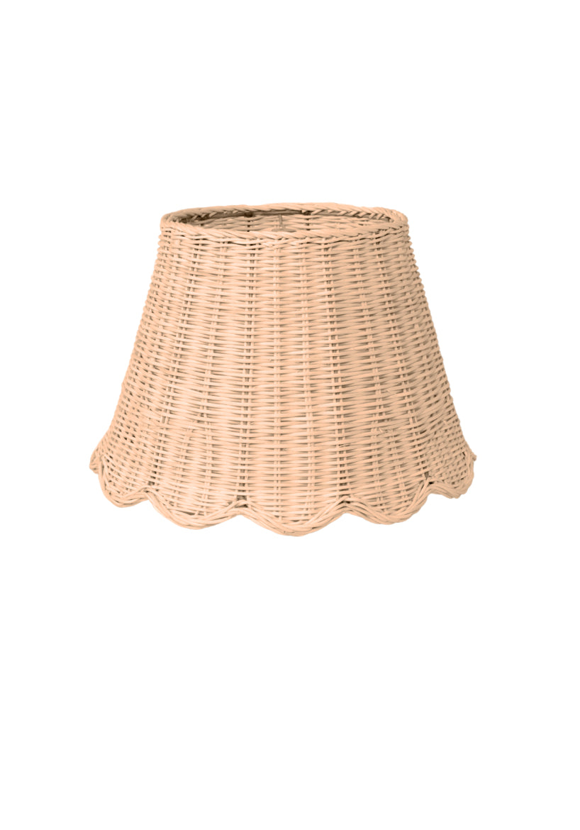 Scalloped Lampshade in Rattan