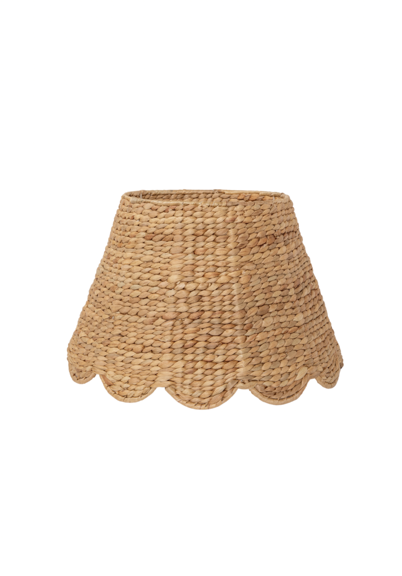 Scalloped Lampshade in Water Hyacinth