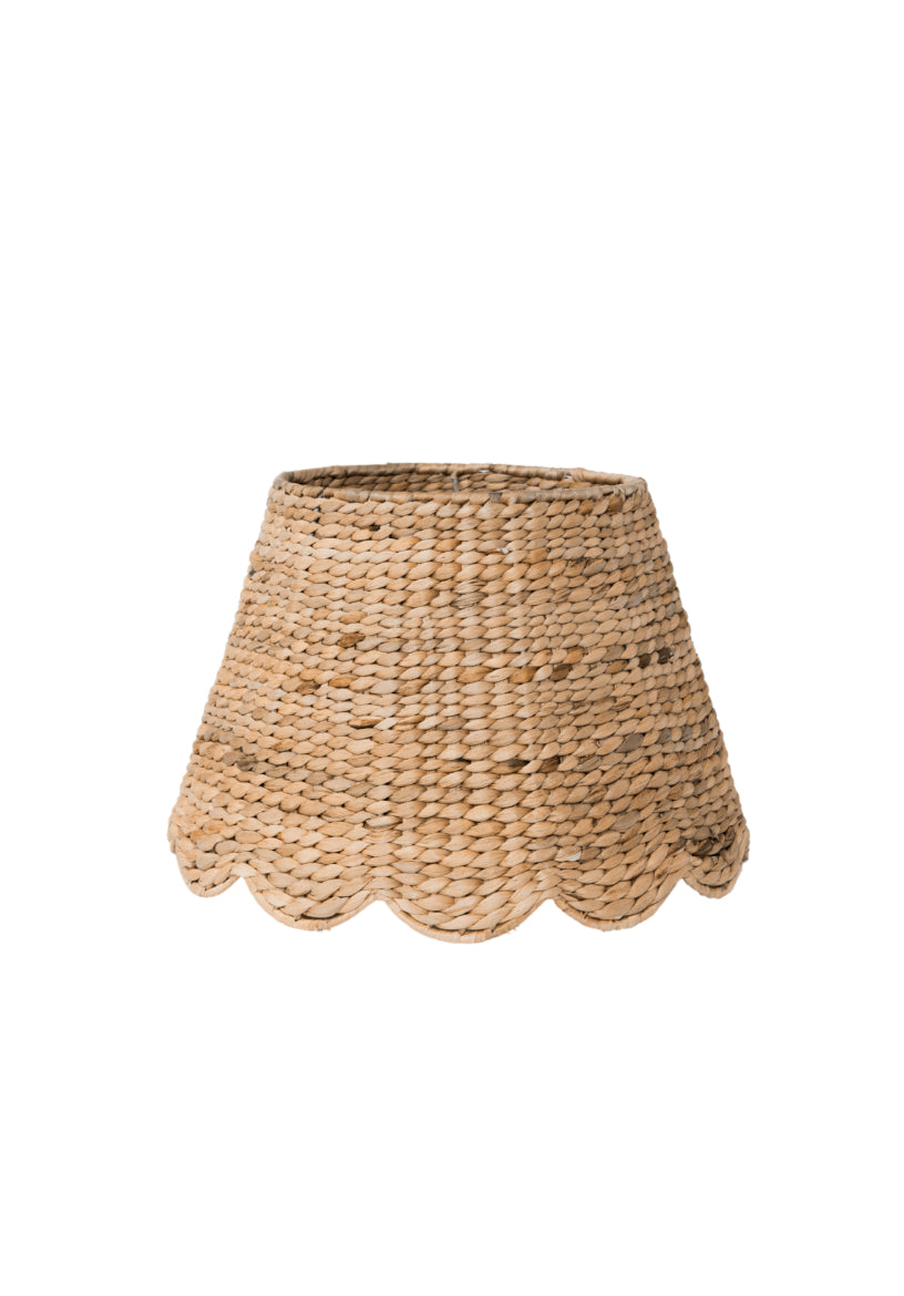 Scalloped Lampshade in Water Hyacinth