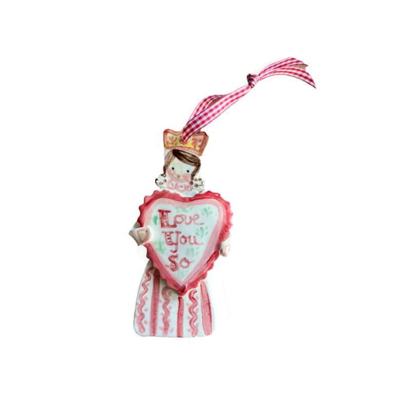 Love You So Girl with Crown Ornament