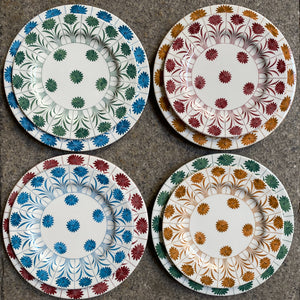 Daisy Plates Multi Collection, Set of 4