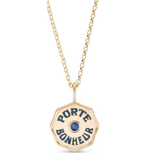 Mini Enamel Porte Bonheur Necklace