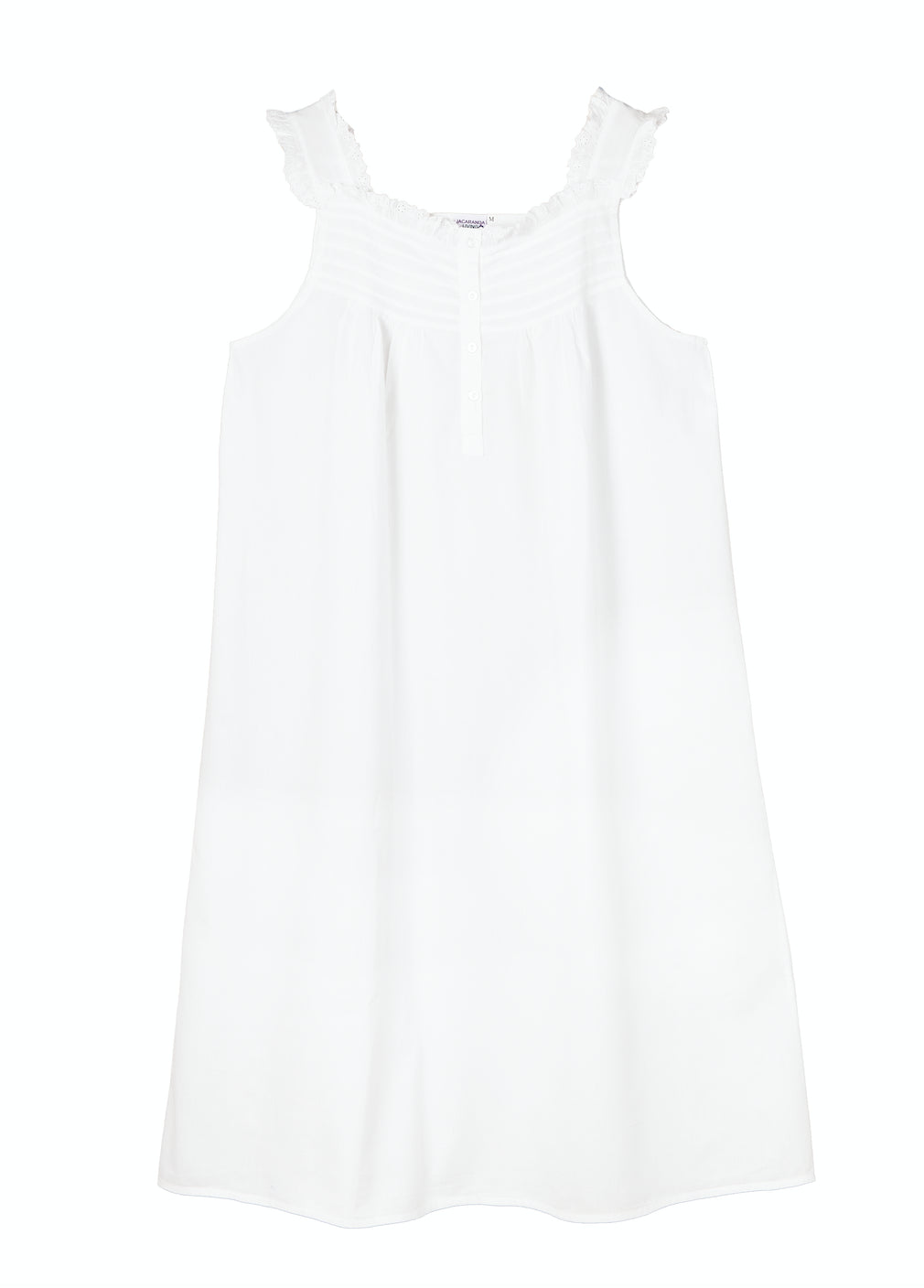 Mandi White Cotton Nightgown