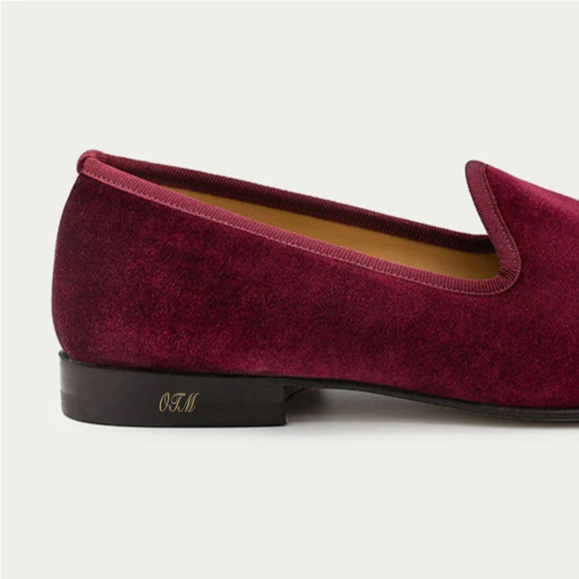 Men's Merlot Velvet Slipper II