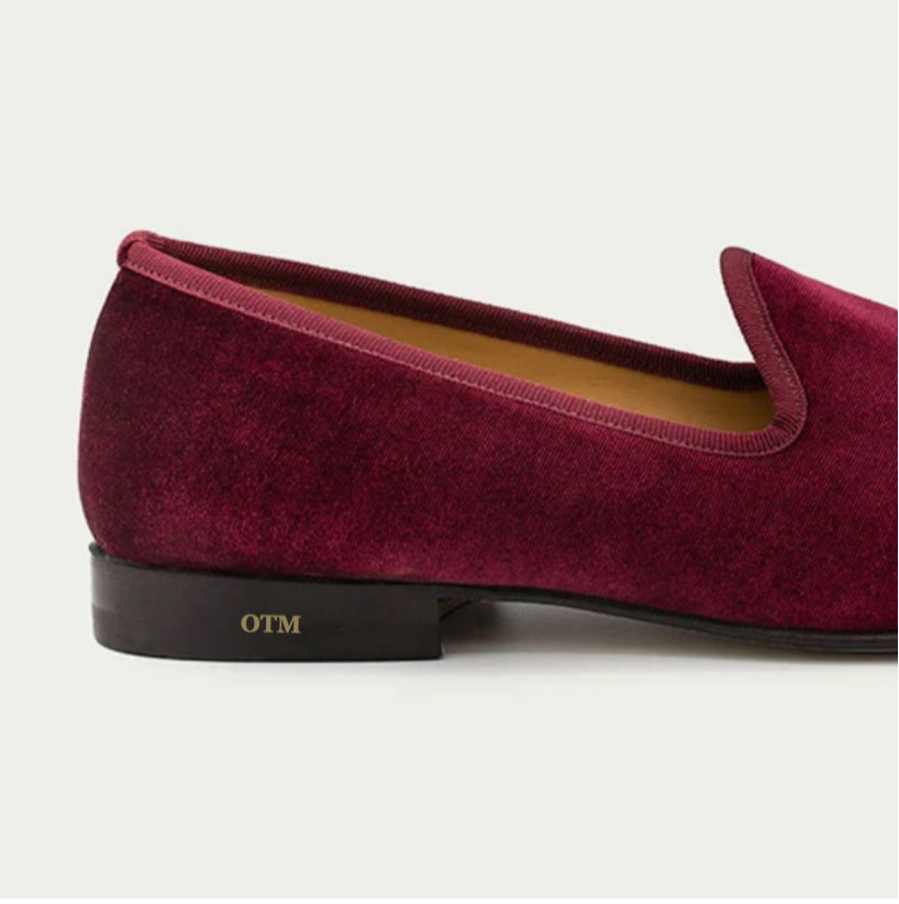 Men's Merlot Velvet Slipper II